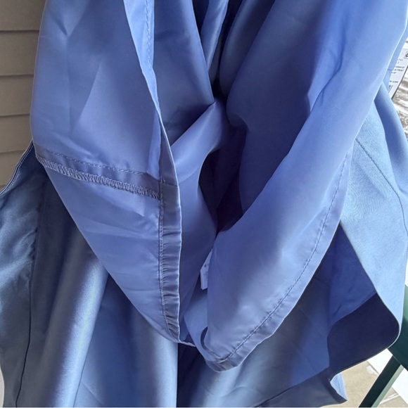 🆕 🦋Adrianna Papell Blue Frost Mikado High Low Gown Fit&Flare Dress Size 16 Party - Picture 13 of 17